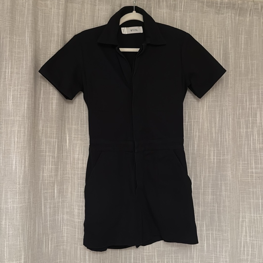 Black Short Sleeve Romper